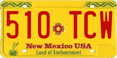 NM license plate 510TCW
