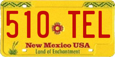 NM license plate 510TEL