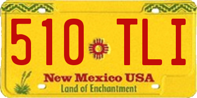 NM license plate 510TLI