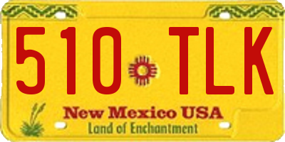 NM license plate 510TLK
