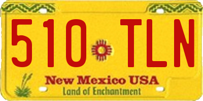 NM license plate 510TLN