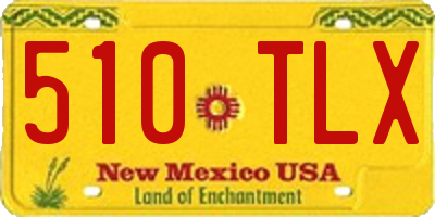 NM license plate 510TLX
