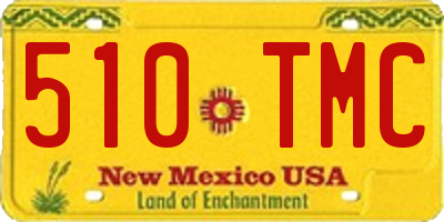 NM license plate 510TMC