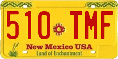 NM license plate 510TMF