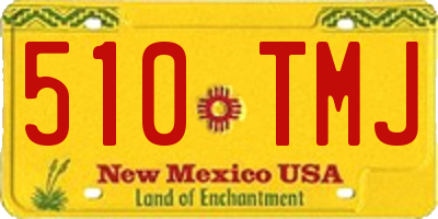 NM license plate 510TMJ