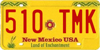 NM license plate 510TMK