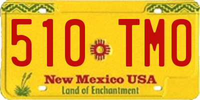 NM license plate 510TMO