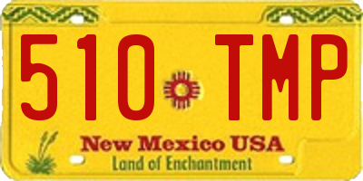 NM license plate 510TMP