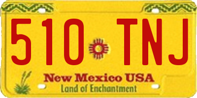 NM license plate 510TNJ