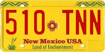 NM license plate 510TNN