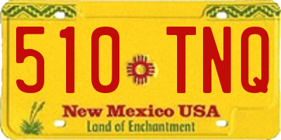 NM license plate 510TNQ