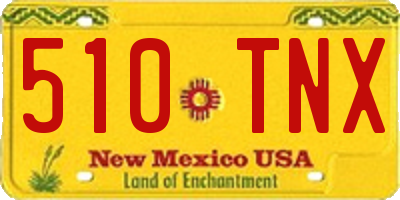 NM license plate 510TNX