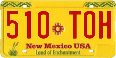 NM license plate 510TOH