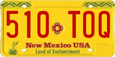 NM license plate 510TOQ