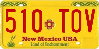 NM license plate 510TOV