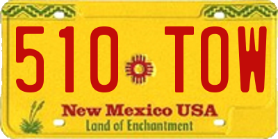 NM license plate 510TOW