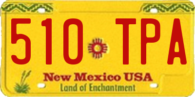 NM license plate 510TPA