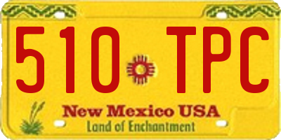 NM license plate 510TPC