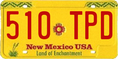 NM license plate 510TPD