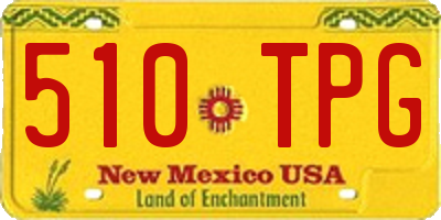 NM license plate 510TPG