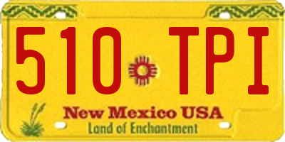 NM license plate 510TPI