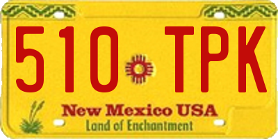 NM license plate 510TPK