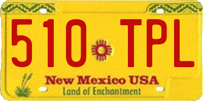 NM license plate 510TPL