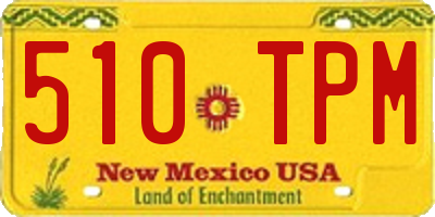 NM license plate 510TPM