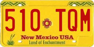 NM license plate 510TQM