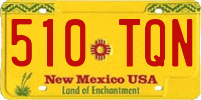 NM license plate 510TQN