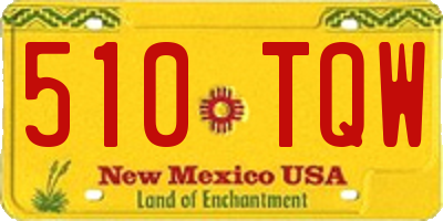 NM license plate 510TQW