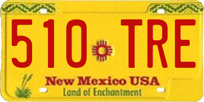 NM license plate 510TRE