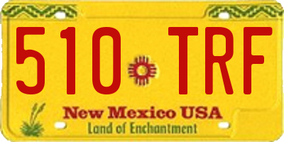 NM license plate 510TRF
