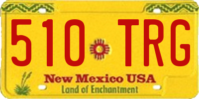 NM license plate 510TRG
