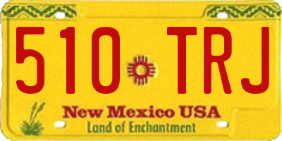 NM license plate 510TRJ