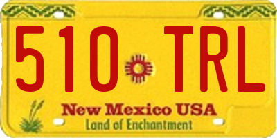 NM license plate 510TRL