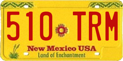 NM license plate 510TRM