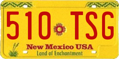 NM license plate 510TSG