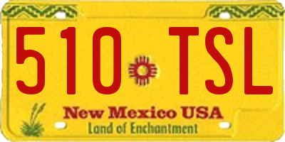 NM license plate 510TSL