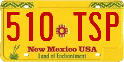 NM license plate 510TSP
