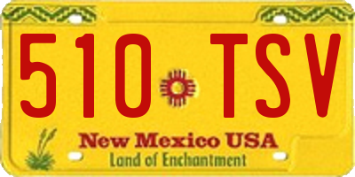 NM license plate 510TSV
