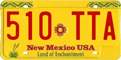 NM license plate 510TTA