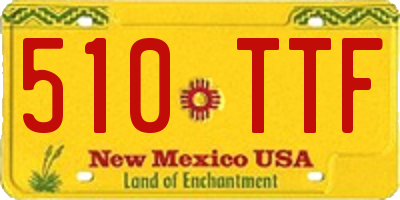 NM license plate 510TTF