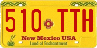 NM license plate 510TTH