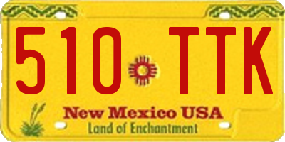 NM license plate 510TTK