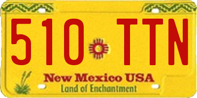 NM license plate 510TTN