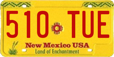 NM license plate 510TUE