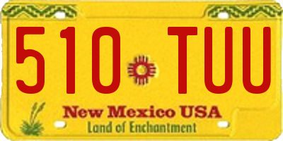 NM license plate 510TUU
