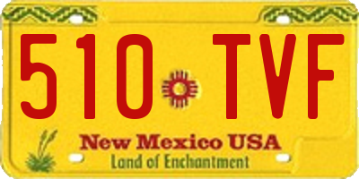 NM license plate 510TVF