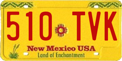 NM license plate 510TVK